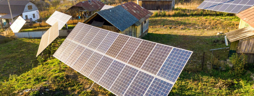 Photovoltaikanlage im Dorf