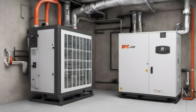 Mini-KWK-Anlage im Keller vor der Umstellung auf umweltfreundliche Energiealternativen durch Cornelius Ober GmbH